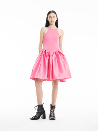 PINK MINI DRESS WITH TANK TOP SCOOPED marques almeida