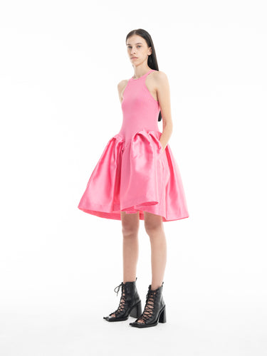 PINK MINI DRESS WITH TANK TOP SCOOPED marques almeida