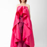 PINK PLEATED STRAPLESS TOP WITH LONG BACK marques almeida