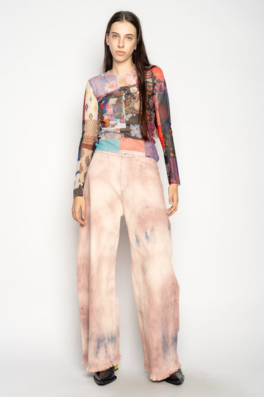 PINK TIE DYE BOYFRIEND TROUSERS marques almeida