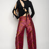 PINK ZEBRA BROCADE BOYFRIEND TROUSERS MARQUES ALMEIDA