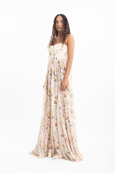 PRINTED CHIFFON STRAPPY DRESS marques almeida