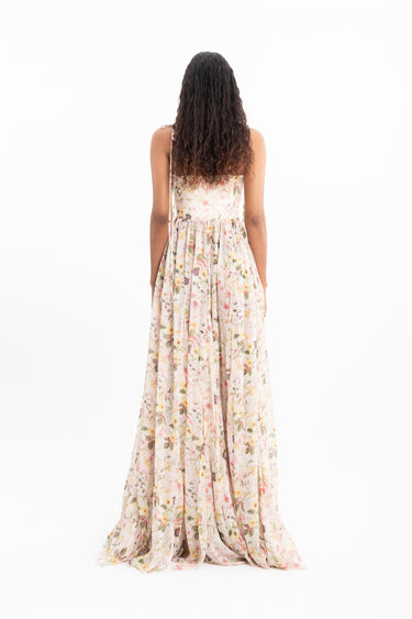 PRINTED CHIFFON STRAPPY DRESS marques almeida