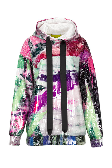 PRINTED SEQUIN HOODIE marques almeida