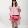 RED AND PINK GINGHAM BOXER SHORTS makids