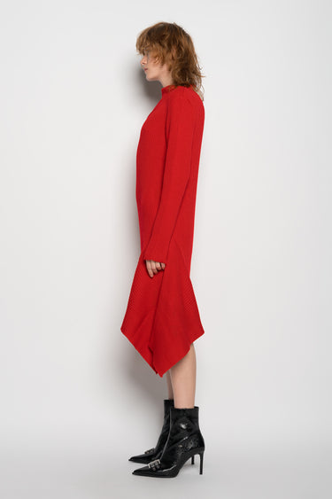 RED DRAPED NECK DRESS marques almeida