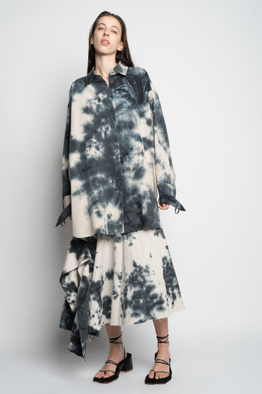 TIE DYE BLACK XXL SHIRT MARQUES ALMEIDA