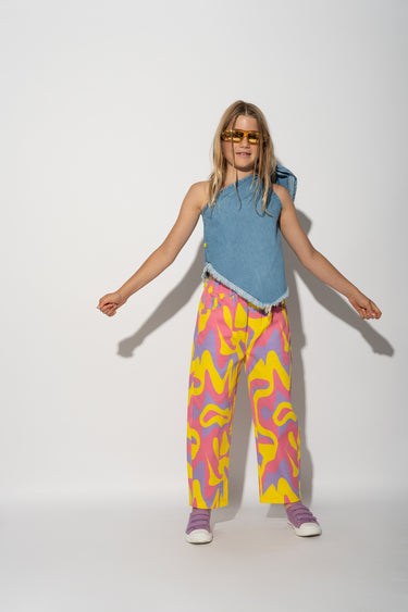 WAVY PRINT BAGGY TROUSERS ma kids