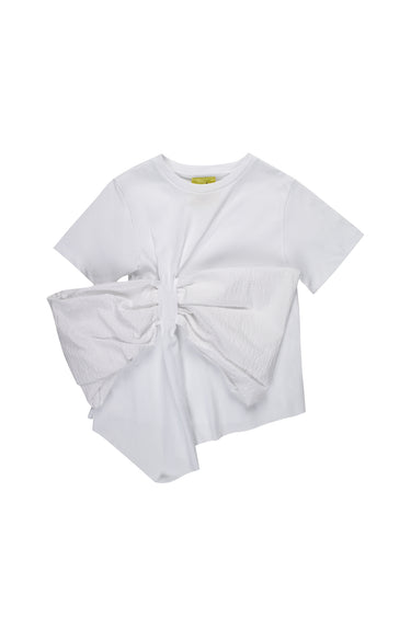 WHITE BOW T SHIRT ma kids