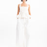 WHITE DENIM PLEATED TROUSERS marques almeida