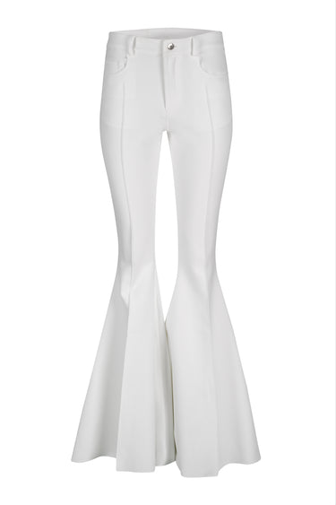 WHITE EXTREME FLARE TROUSERS marques almeida