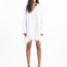 WHITE FEATHER HEM SHIRT DRESS marques almeida