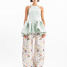 WHITE  FLORAL BOYFRIEND TROUSERS marques almeida