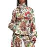 WHITE FLORAL BROCADE CROPPED TRENCH COAT STYLE JACKET marques almeida