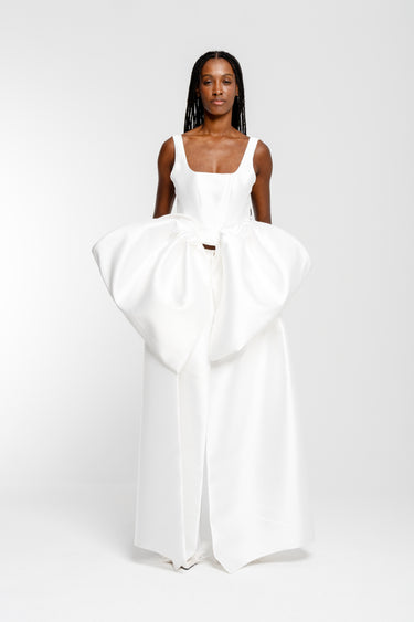 WHITE FRONT BOW TOP marques almeida