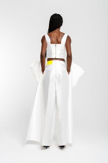 WHITE FRONT BOW TOP marques almeida