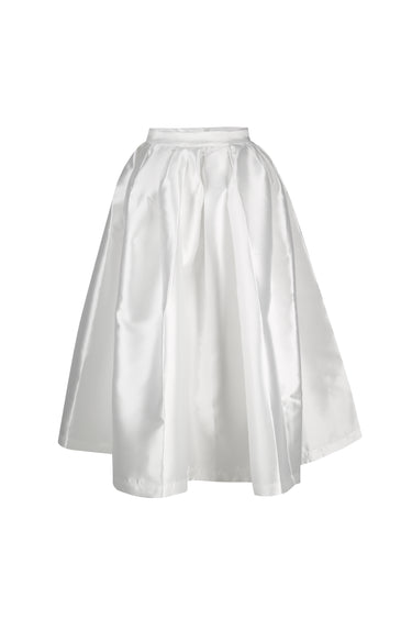 WHITE HIGH WAIST PLEATED FULL SKIRT marques almeida