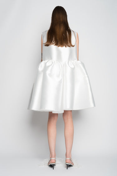 WHITE SHORT SLEEVELESS PUFF DRESS marques almeida