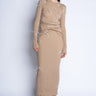 BEIGE MERINO WOOL FEATHER LONG SKIRT marques almeida