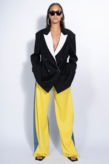 BLACK AND WHITE OVERSIZED BLAZER marques almeida