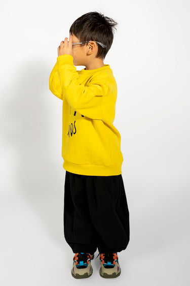 EMBROIDERED CREW NECK IN YELLOW ma kids