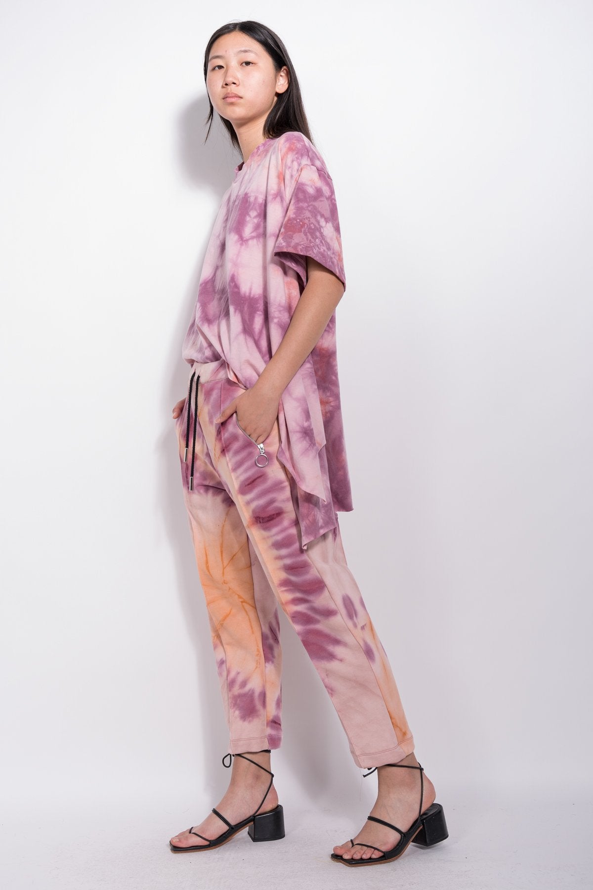 PINK TIE DYE T-SHIRT WITH SIDE FLAPS – MARQUES ' ALMEIDA