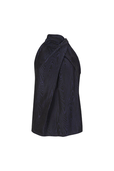 NAVY DRAPED BLOUSE marques almeida