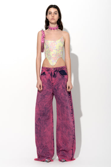 PINK DENIM BOYFRIEND TROUSERS marques almeida