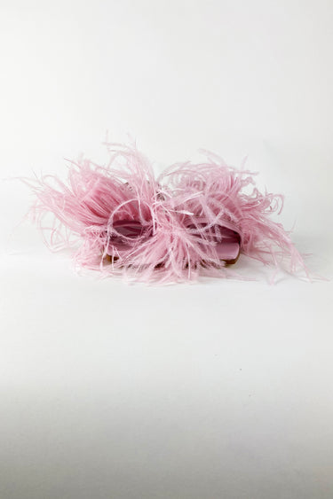 PINK FEATHER STRAPPY SANDAL marques almeida