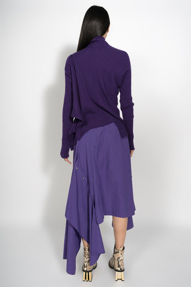 PURPLE DRAPED JUMPER marques almeida