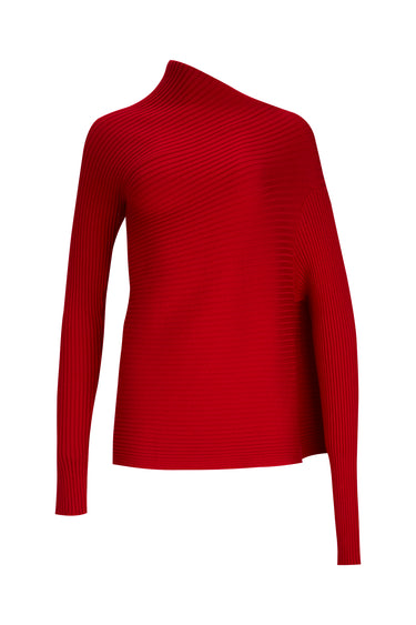 RED DRAPED JUMPER IN MERINO KNIT marques almeida