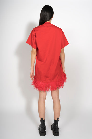 FEATHER HEM TOP IN RED - marques-almeida