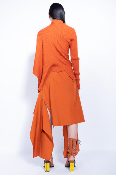 ORANGE DRAPED JUMPER 