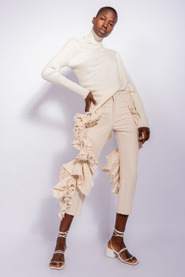 WHITE DRAPED JUMPER MARQUES ALMEIDA