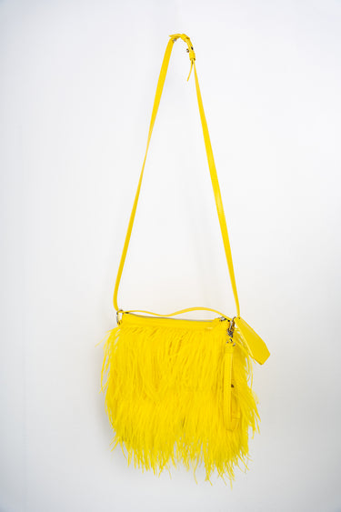 YELLOW FEATHER BAG