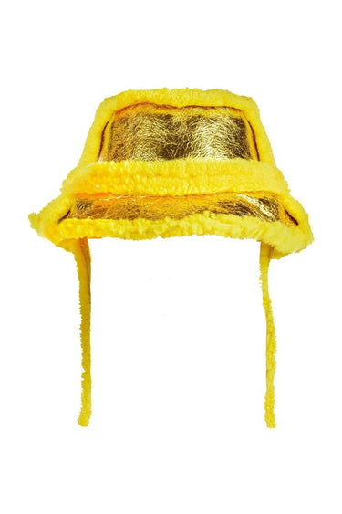 YELLOW LEATHER BUCKET HAT ma kids